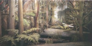 Ilustrare a padurilor Carbonifere